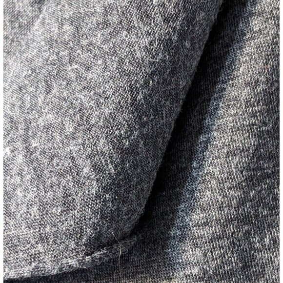 Brushed Jersey Knit Fabric Cut 70 * 90 In ( 1.9 yd* 2.5 yd) Gray Melange Stretch - Picture 4 of 5